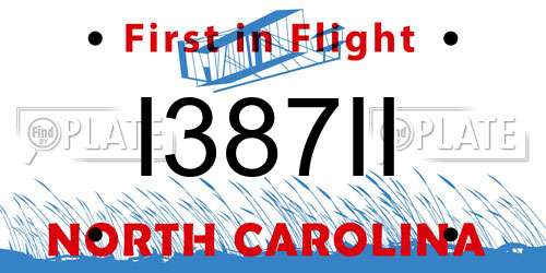 I387II North Carolina License Plate