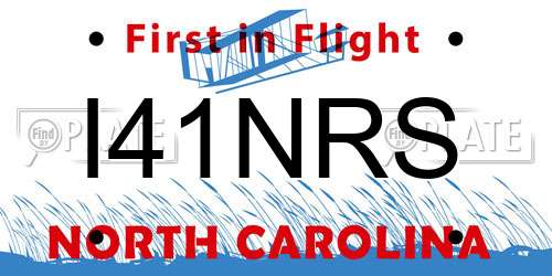 I41NRS North Carolina License Plate