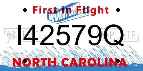 I42579Q North Carolina License Plate