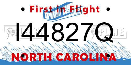I44827Q North Carolina License Plate