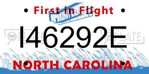 I46292E North Carolina License Plate