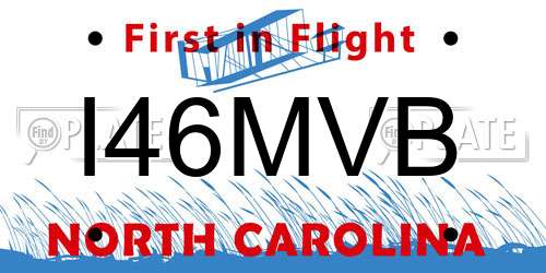 I46MVB North Carolina License Plate
