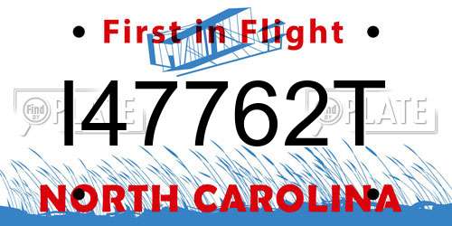 I47762T North Carolina License Plate