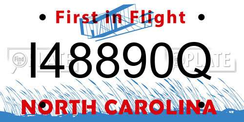 I48890Q North Carolina License Plate