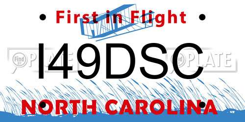 I49DSC North Carolina License Plate