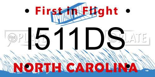 I511DS North Carolina License Plate