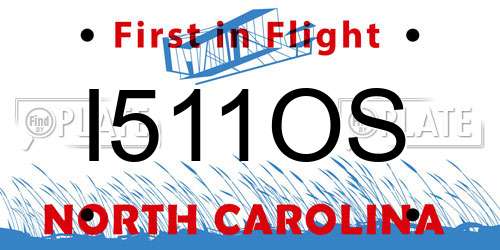 I511OS North Carolina License Plate