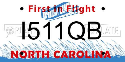 I511QB North Carolina License Plate