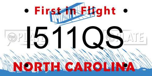 I511QS North Carolina License Plate
