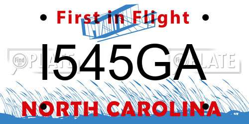I545GA North Carolina License Plate