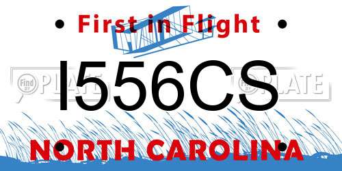 I556CS North Carolina License Plate