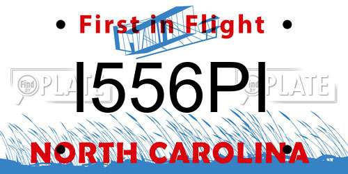 I556PI North Carolina License Plate