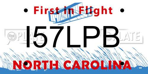 I57LPB North Carolina License Plate