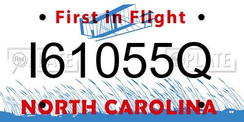I61055Q North Carolina License Plate