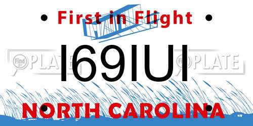 I69IUI North Carolina License Plate