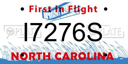 I7276S North Carolina License Plate