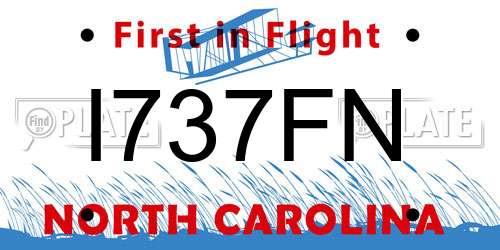 I737FN North Carolina License Plate