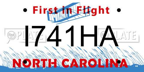 I741HA North Carolina License Plate