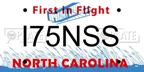 I75NSS North Carolina License Plate