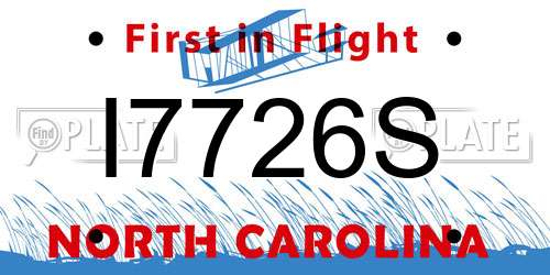 I7726S North Carolina License Plate