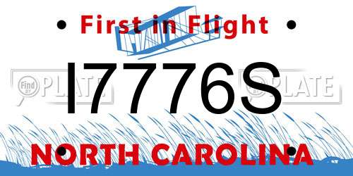 I7776S North Carolina License Plate