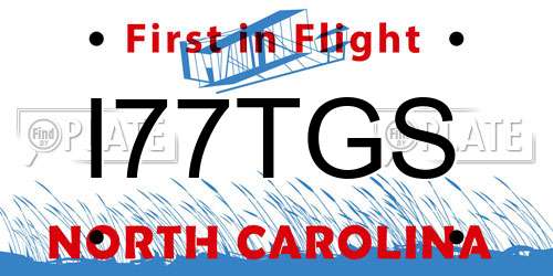 I77TGS North Carolina License Plate