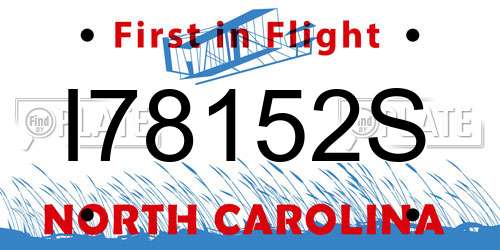 I78152S North Carolina License Plate