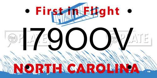 I79OOV North Carolina License Plate