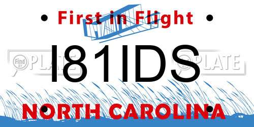 I81IDS North Carolina License Plate