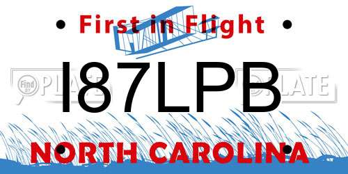 I87LPB North Carolina License Plate