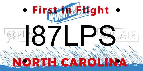 I87LPS North Carolina License Plate