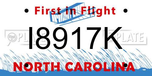 I8917K North Carolina License Plate