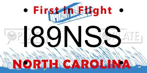 I89NSS North Carolina License Plate