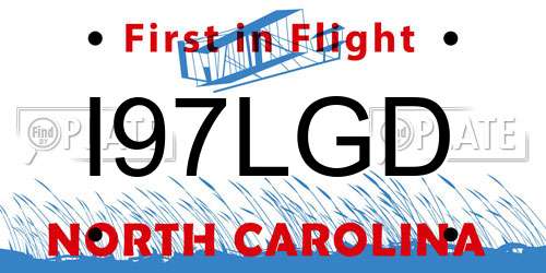 I97LGD North Carolina License Plate