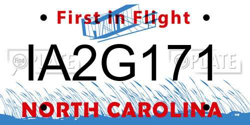 IA2G171 North Carolina License Plate