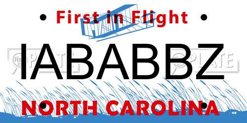 IABABBZ North Carolina License Plate