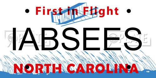 IABSEES North Carolina License Plate