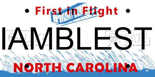 IAMBLEST North Carolina License Plate