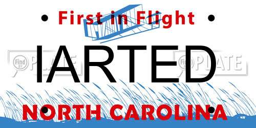 IARTED North Carolina License Plate