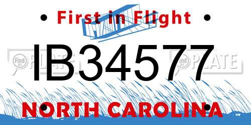 IB34577 North Carolina License Plate