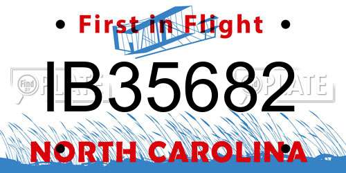 IB35682 North Carolina License Plate