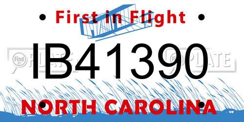 IB41390 North Carolina License Plate