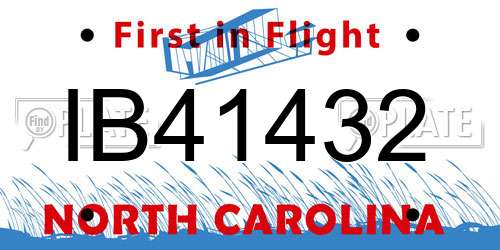 IB41432 North Carolina License Plate