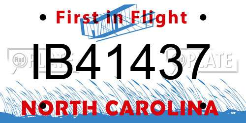 IB41437 North Carolina License Plate