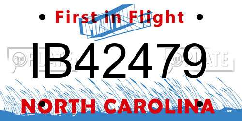 IB42479 North Carolina License Plate