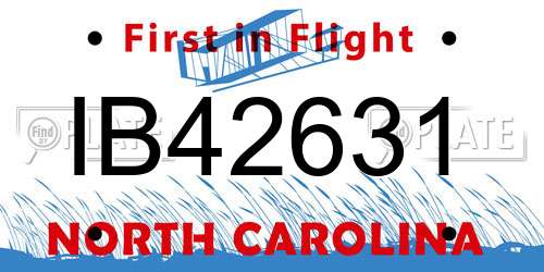 IB42631 North Carolina License Plate