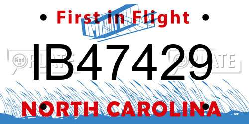 IB47429 North Carolina License Plate