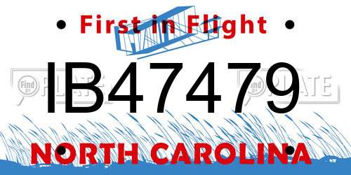 IB47479 North Carolina License Plate