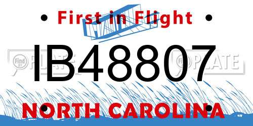 IB48807 North Carolina License Plate