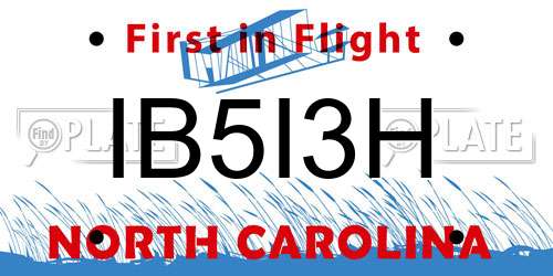 IB5I3H North Carolina License Plate